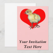 Invitation Cœur de dindon (Devant / Derrière)