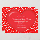 Invitation Coeur de fête de la Saint-Valentin (Devant / Derrière)