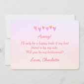 Invitation Cœur de gradation scintillante Veux-tu être ma dem (Dos)