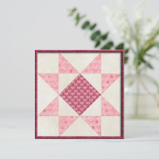 Invitation Coeur de la surface amoureuse (Debout devant)