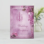 Invitation Coeur de lustre et réception de mariage de cadre (Debout devant)