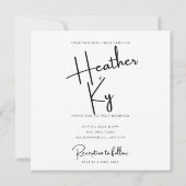 Invitation Cœur de papier de beauté - Sauvegarder la date ou  (Dos)