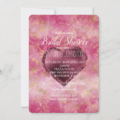 Invitation Coeur de Parties scintillant cerise de Bourgogne (Devant)