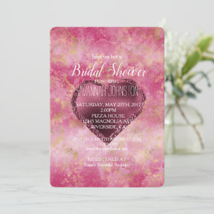 Invitation Coeur de Parties scintillant cerise de Bourgogne