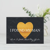 Invitation Coeur de parties scintillant d'or Serez-vous ma se (Debout devant)