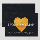 Invitation Coeur de parties scintillant d'or Serez-vous ma se (Devant / Derrière)