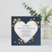 Invitation Cœur de Soir 50e Anniversaire (Debout devant)