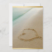Invitation Coeur découpé dans le sable Invitation4 (Dos)