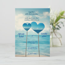 coeur d'été plage océan bleu mariage