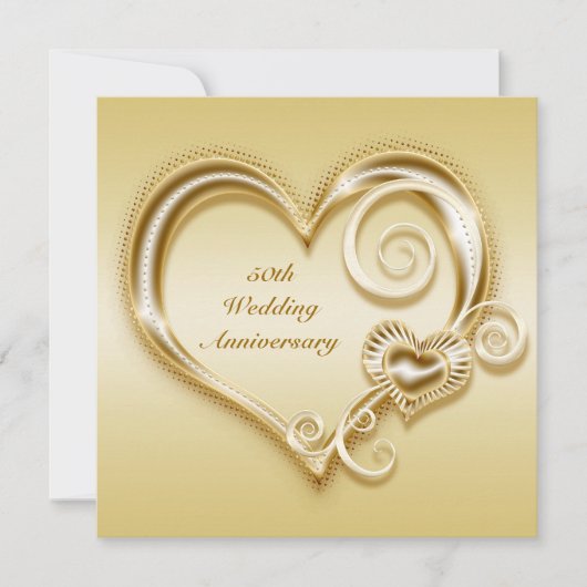 Invitation Cœur d'Or 50e Anniversaire (Devant)