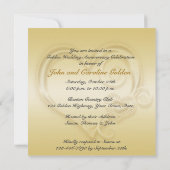Invitation Cœur Doré 50e Anniversaire (Dos)
