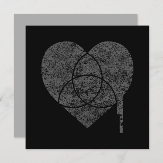 Invitation coeur du graphique (Devant / Derrière)