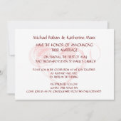 Invitation Coeur du Mariage (Dos)