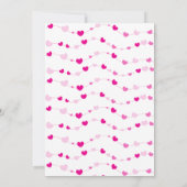 Invitation Coeur élégant Baby shower de Saint Valentin (Dos)