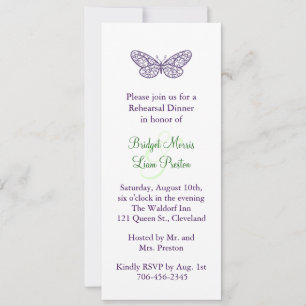 Invitation Coeur est une Fbatterie Dîner de répétition Invita