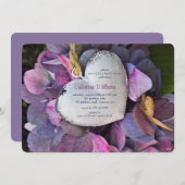 Invitation Coeur et fleurs (Devant / Derrière)