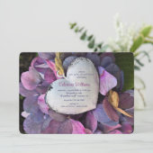 Invitation Coeur et fleurs (Debout devant)