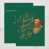 Invitation Cœur joyeux  (Devant / Derrière)