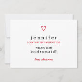 Invitation Coeur moderne minimal |  (Devant)