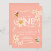 Invitation Coeur N'est-elle pas UNderful Daisy premier annive (Devant / Derrière)