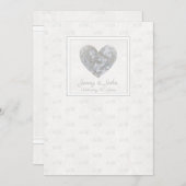 Invitation cœur pour les 60 ans de mariage anniver (Devant / Derrière)