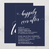 Invitation Cœur pour toujours scénario marine réception (Devant / Derrière)