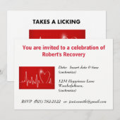 Invitation Coeur - Prend un coup de pied, garde sur le coup (Devant / Derrière)