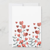 Invitation Coeur romantique Floral Printemps Graduation (Dos)
