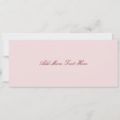 Invitation Coeur rose (Dos)