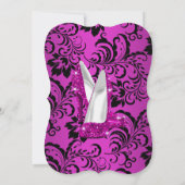 Invitation Coeur rose Doux 16 Anniversaire Fête talons hauts (Dos)