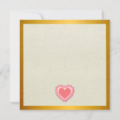 Invitation Cœur Rose Élégant Joyeuse Saint-Valentin Élégant (Dos)