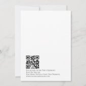 Invitation Coeur rose noir et blanc élégant (Dos)