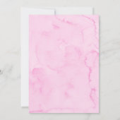 Invitation Coeur Rose Or Premier Anniversaire (Dos)