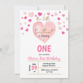Invitation Coeur ROSE Petit amour Saint-Valentin Anniversaire (Devant)