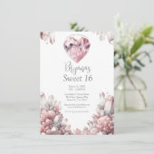 Invitation Coeur rose Rose Quartz amour cristal doux 16 (Debout devant)
