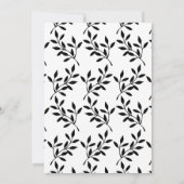 Invitation Coeur rose | Simple calligraphie noire C'est une f (Dos)