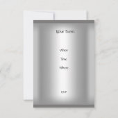 Invitation Cœur Rouge et Argent (Dos)