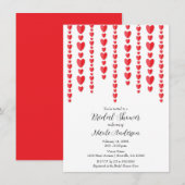Invitation Cœur Rouge Fête de Mariage de la Saint-Valentin (Devant / Derrière)