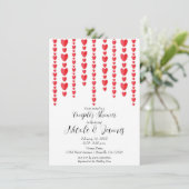 Invitation Cœur Rouge Fête de Mariage pour les Futurs Mariés (Debout devant)