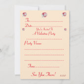 Invitation Coeur rouge romantique avec la fête de la Saint-Va (Dos)