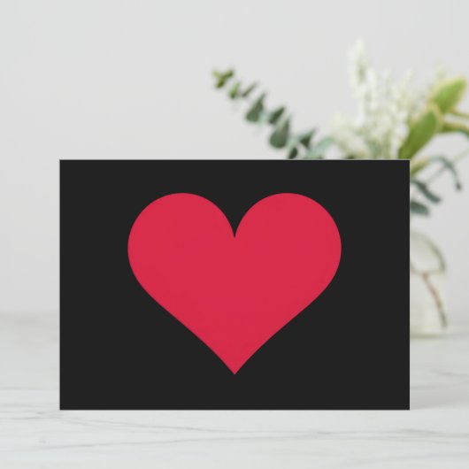 Invitation Cœur Saint Valentin Amour Cœur  (Debout devant)