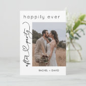 Invitation Cœur Script Nous sommes partis en voyage de noces  (Debout devant)