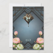 Invitation Coeur steampunk fascinant (Dos)