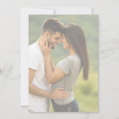 Invitation Coeur tiré à la main | Faded Photo Le Mariage De (Dos)