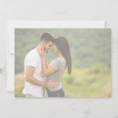 Invitation Coeur tiré à la main | Mariage photo horizontal (Dos)