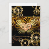 Invitation Coeur vapeur (Devant / Derrière)