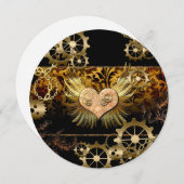 Invitation Coeur vapeur (Devant / Derrière)