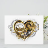 Invitation Coeur vapeur avec un manomètre (Debout devant)