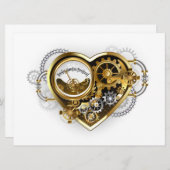 Invitation Coeur vapeur avec un manomètre (Devant / Derrière)