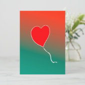 Invitation Coeur volant (Debout devant)